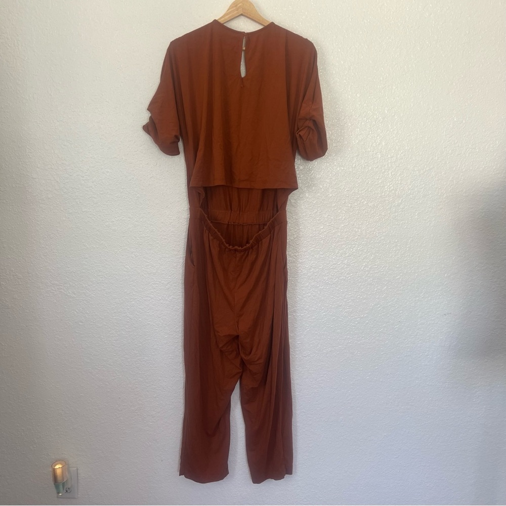 Cuyana Rust Orange Long Sleeve Jumpsuit - Picture 6 of 14